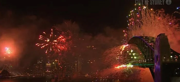 În Sidney, Australia, milioane de oameni au întâmpinat deja anul 2025. Foto: captură video