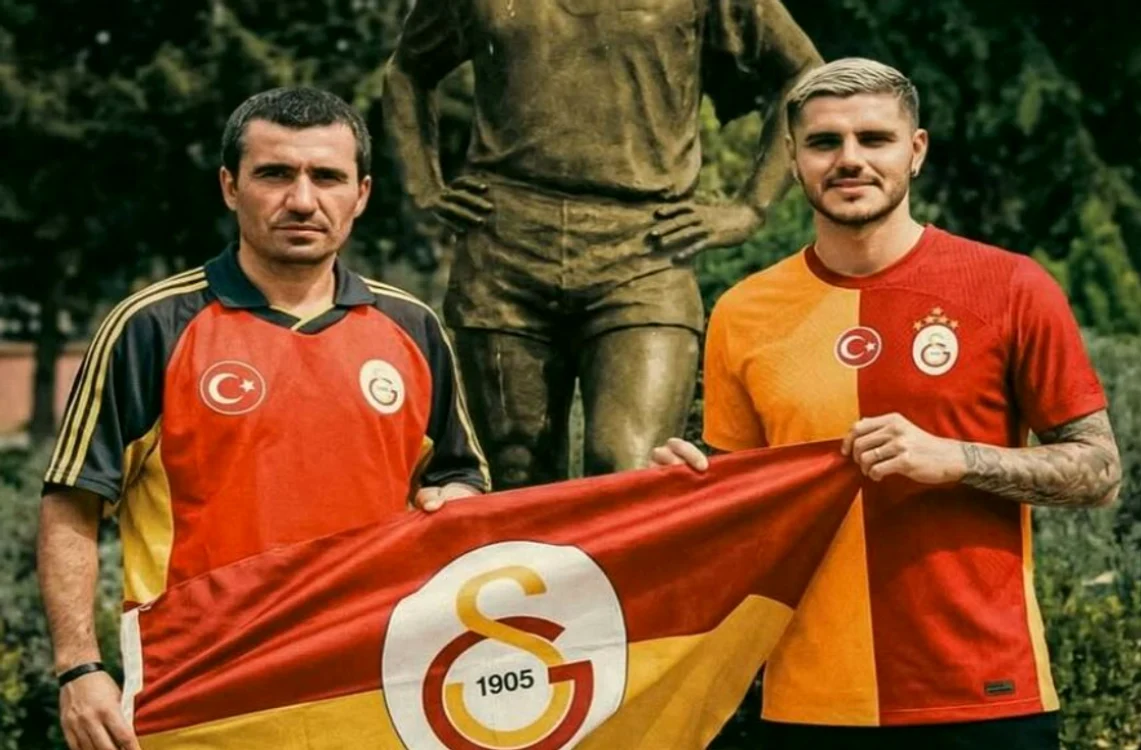 Gică Hagi și Mauro Icardi  Foto/Instagram @mauroicardi