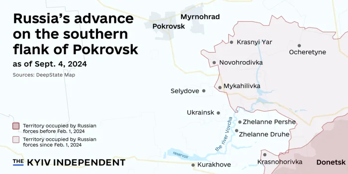 Avansul trupelor ruse la sud de Pokrovsk FOTO Lisa Kukharska/The Kyiv Independent