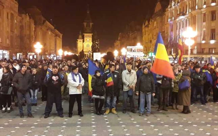 Timişorenii au ieşit în stradă pentru a treia duminică la rând FOTO Ştefan Both