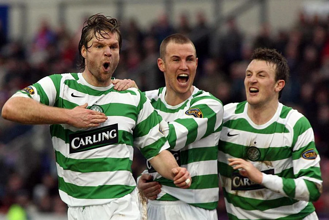 Jucătorii lui Celtic Glasgow au sărbătorit astăzi