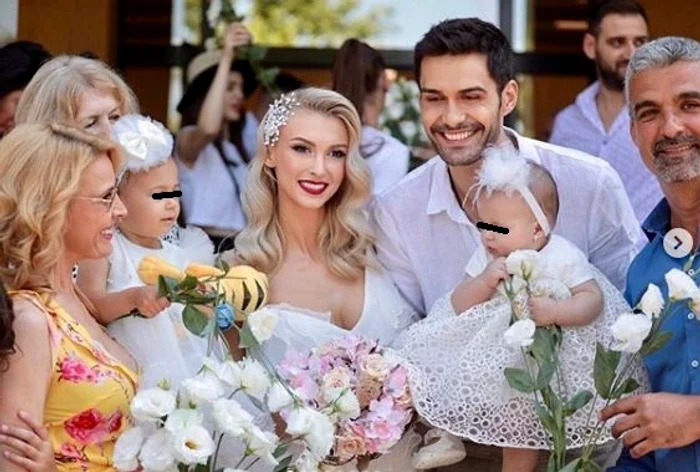 Andreea Bălan și George Burcea s-au cununat civil alături de fetițele lor, Ella și Clara 