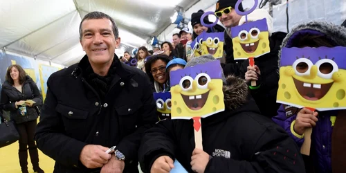 Actorul Antonio Banderas participă la premiera mondială a filmului The SpongeBob Movie Sponge Out Of Water 3D la cinema AMC Lincoln Square în New York  FOTO Guliver/Getty Images