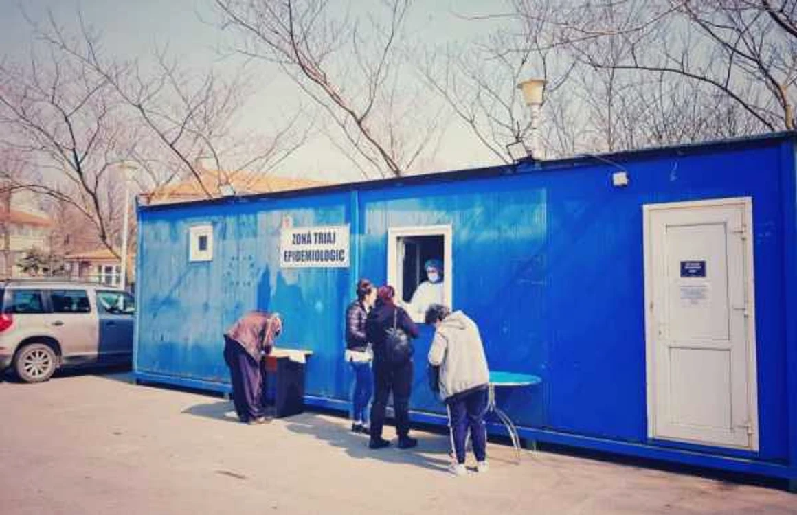 Zonă Triaj Epidemiologic la Spitalul Mangalia                      FOTO: Primăria Mangalia