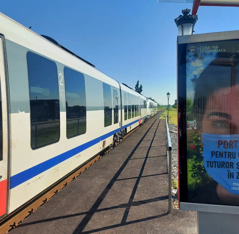 
    Trenul oprește de astăzi, 15 iulie, și în stația Parc MogoșoaiaFoto: CFR Călători  