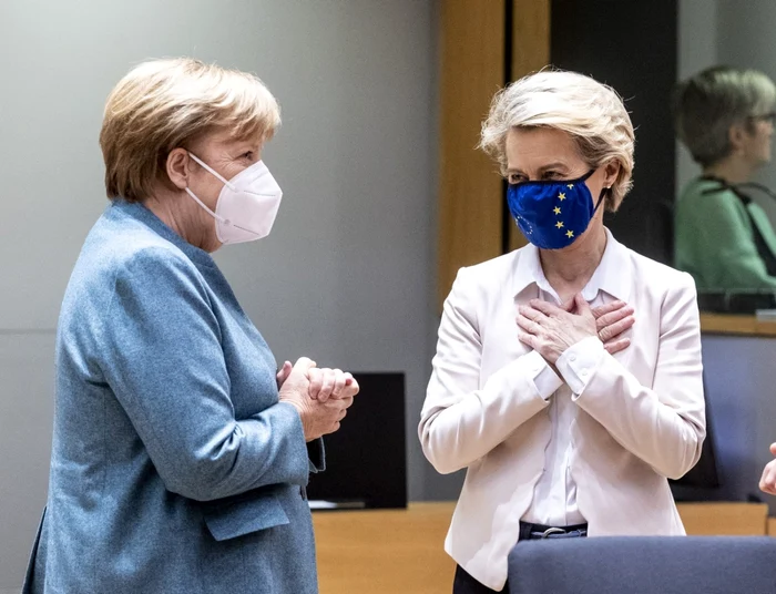 Cancelarul german Angela Merkel şi şefa Comisia Europeană Ursula von der Leyen