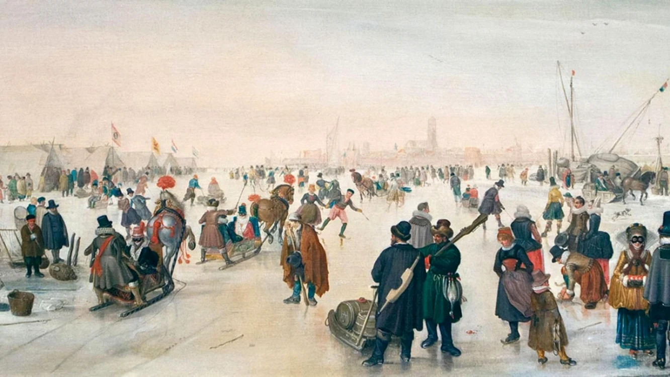 pictura de iarna de  hendrick avercamp