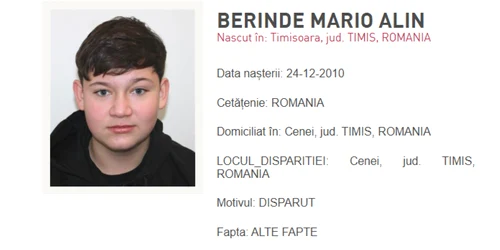 copil ucis Cenei Timiş foto Poliţia Română png