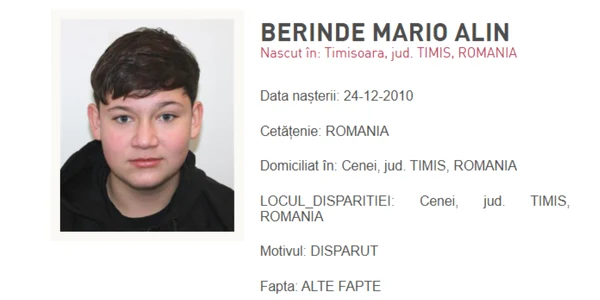 copil ucis Cenei Timiş foto Poliţia Română png