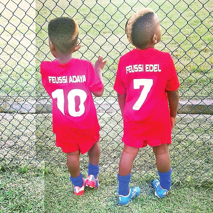 Fundaşul Patrice Feussi le-a pictat părul şi copiilor lui, Edel şi Adaya