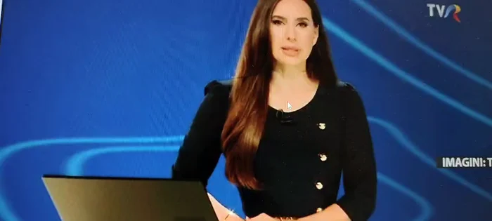 Andra Soceanu, jurnalista Televiziunii Române FOTO: captura video