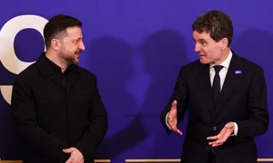 Nicușor Dan și Volodomir Zelenski la Summitul B9 FOTO Inquam / Octav Ganea