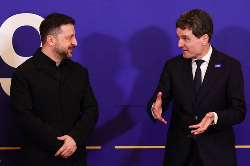Nicușor Dan și Volodomir Zelenski la Summitul B9 FOTO Inquam / Octav Ganea