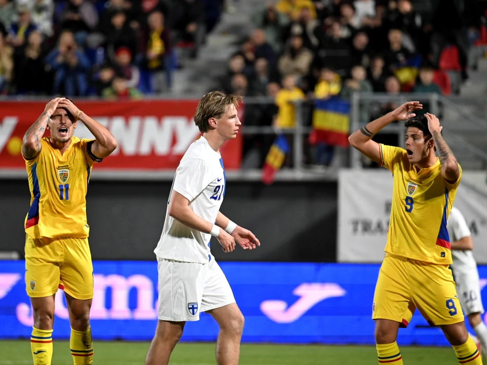 Tricolorii mici au ratat o ocazie de gol în meciul cu Finlanda