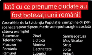Iată cu ce prenume ciudate au  fost botezaţi unii români! jpeg