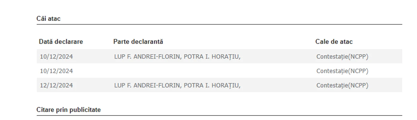 Potra și Lup au contestat măsura controlului judiciar. FOTO  Judecătoria Ploiești
