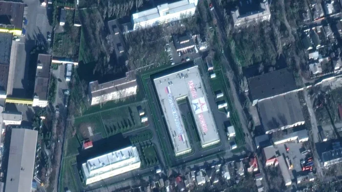 Imagini din satelit cu noua bază militară rusă din Mariupol. FOTO MAXAR