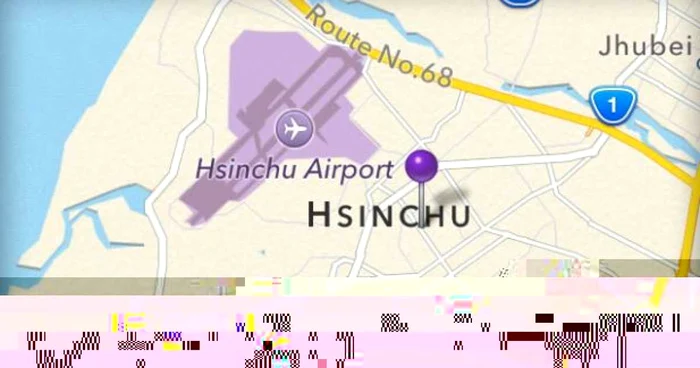 Captură foto asupra oraşului Hsinchu, unde se află baza secretă taiwaneză