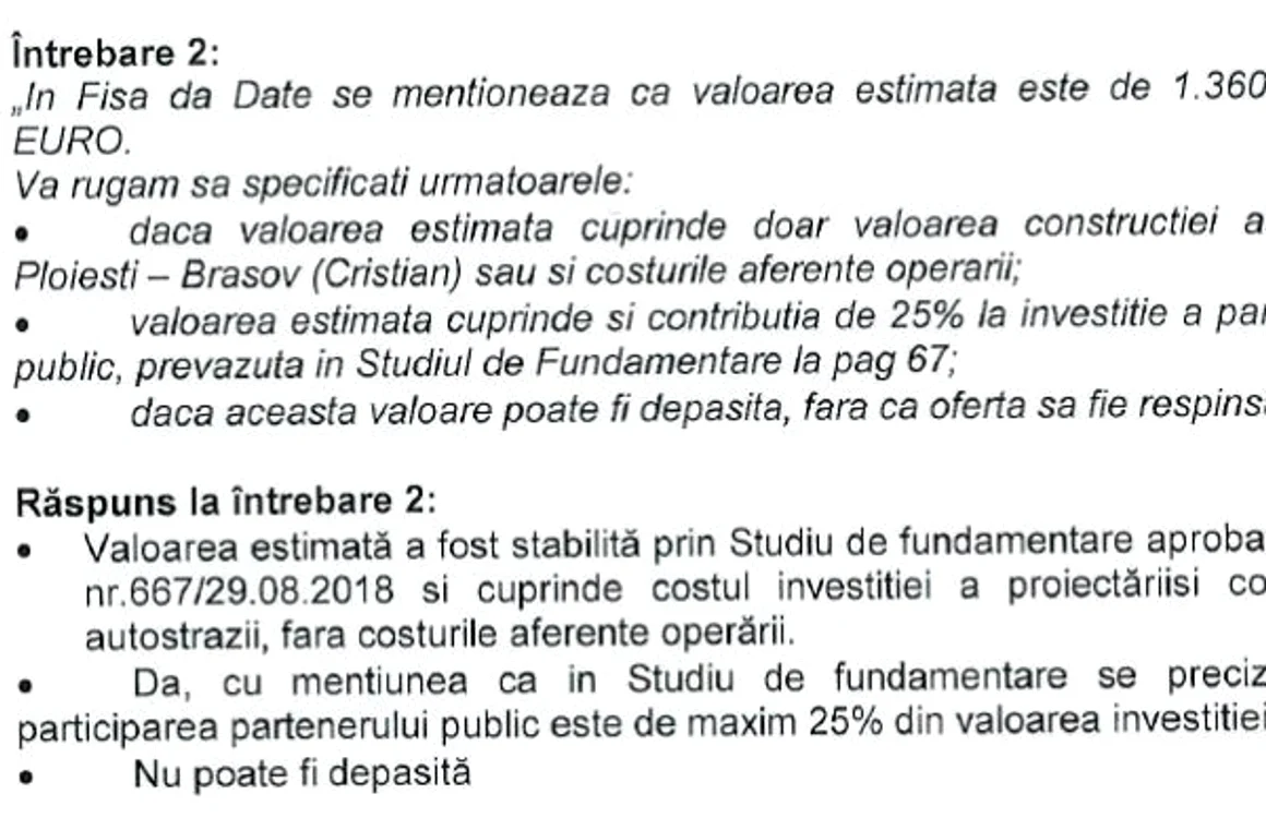 intrebari autostrada brasov ploiesti