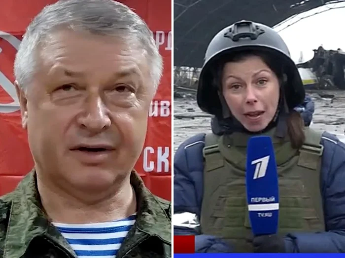 Vladimir Alekseiev și jurnalista rusă Irina Kuksenkova/FOTO: Colaj X și Telegram Denis Kazanski