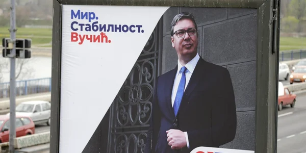Aleksandar Vucici pe afise de campanie electorala FOTO EPA-EFE