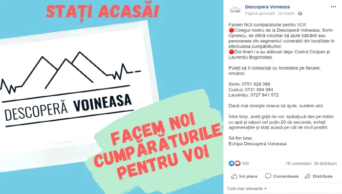 Sloganul grupului de sprijin al Asociaţiei Descoperă Voineasa Foto Adevărul