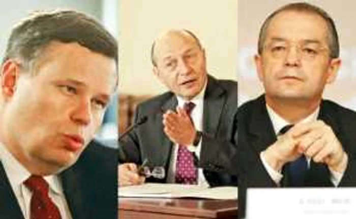 De la stânga la dreapta: Jeffrey Franks, Traian Băsescu, Emil Boc