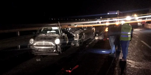 Accident mortal pe Valea Oltului - DN 7 - în Lazaret - Sibiu  Foto Poliţia Sibiu