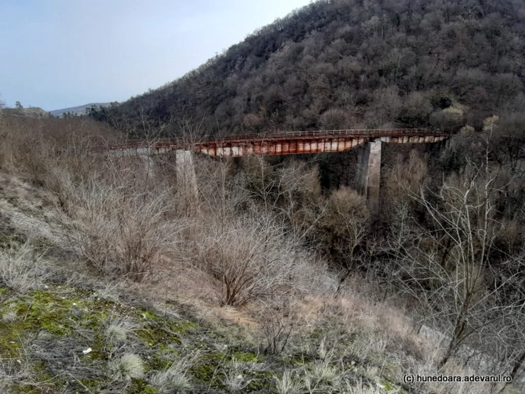 viaductul urias de pe fost cale ferata a hunedoarei foto daniel guta adevarul