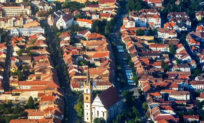 Orașul Bistrița, văzut de sus FOTO timponline.ro