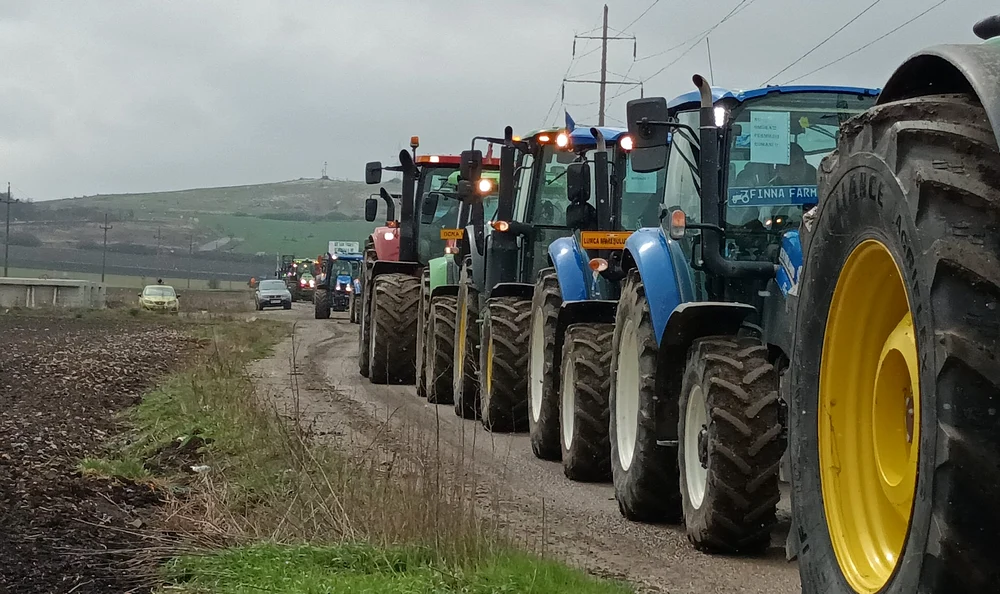 Fermierii din România, în stradă FOTO: Hudrea Horea/Facebook