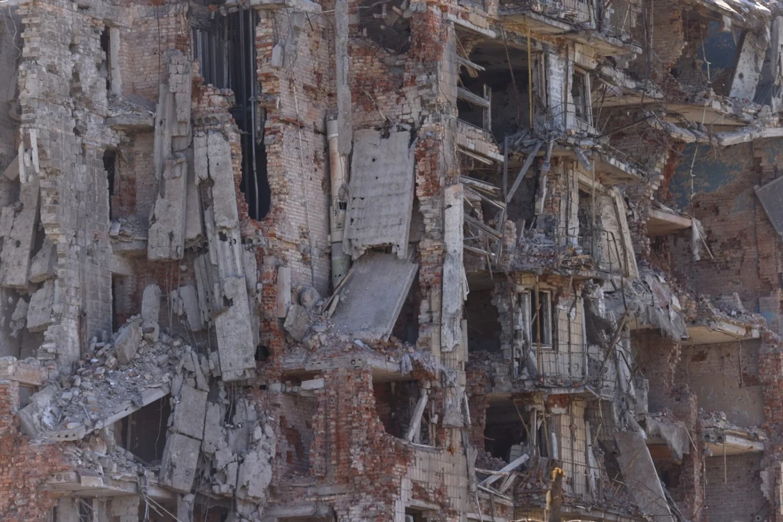 Clădire din Mariupol distrusă. FOTO Profimedia