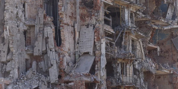 75 de zile de război Rusia -Ucraina Mariupol muzeu de istorie. FOTO Profimedia