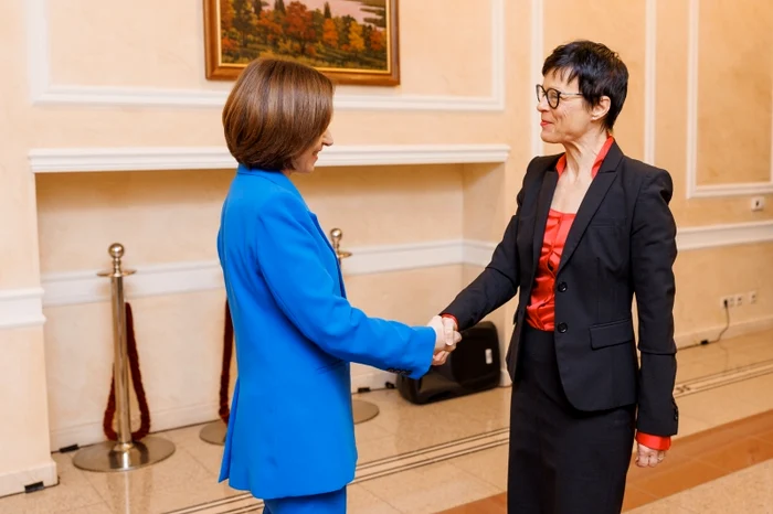 Marta Kos a avut o întrevedere cu Maia Sandu. FOTO: Presedinte.md