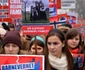 Manifestatiei de sustinere a familiei Bondariu Bucuresti foto Mediafax