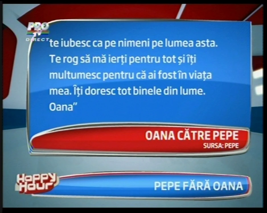 Sms-ul Oanei către Pepe