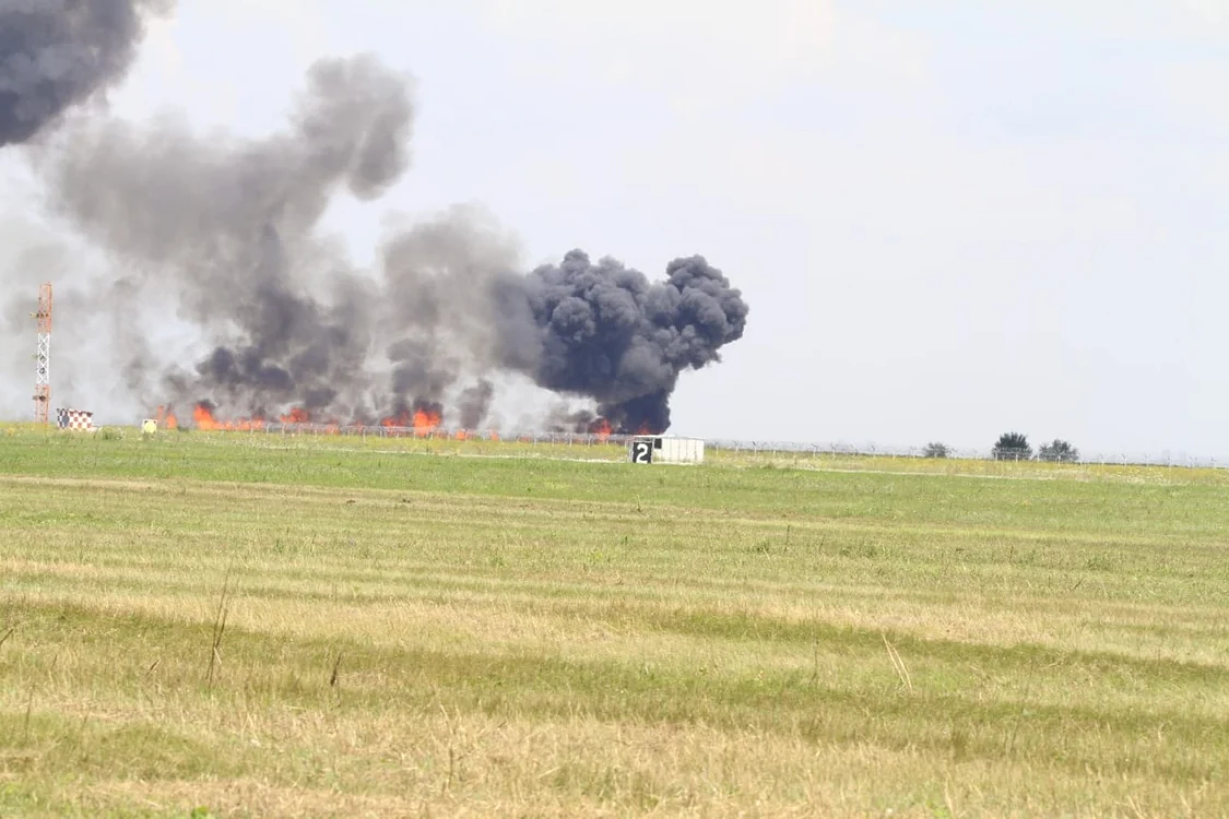 Accidentul aviatic de la Baza Aeriană 86 Borcea din 7 iulie 2018 FOTO DIGI 24