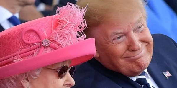 Donald Trump si regina Elisabeta la ceremonia care marcheaza Debarcarea din Normandia FOTO AFP