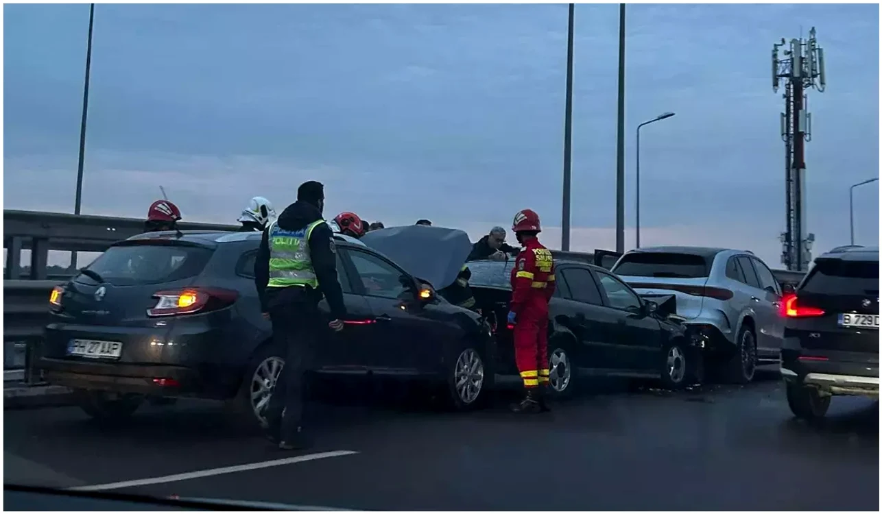 Coloană de 2 km pe A3, la Voluntari. 