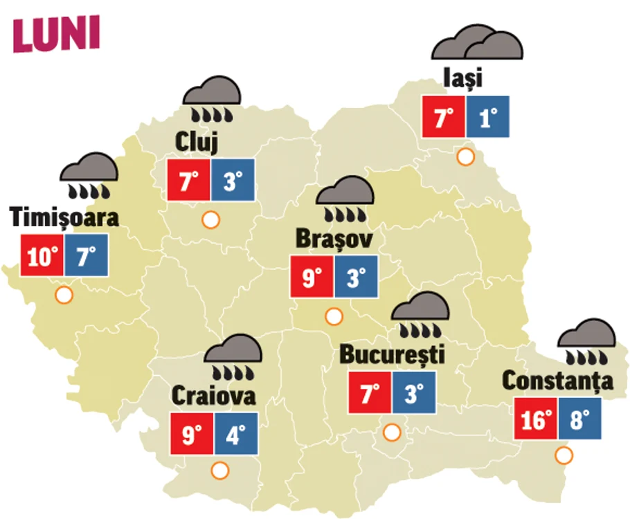 Prognoza meteo 12 octombrie ne spune că nici astăzi nu scăpăm de ploi