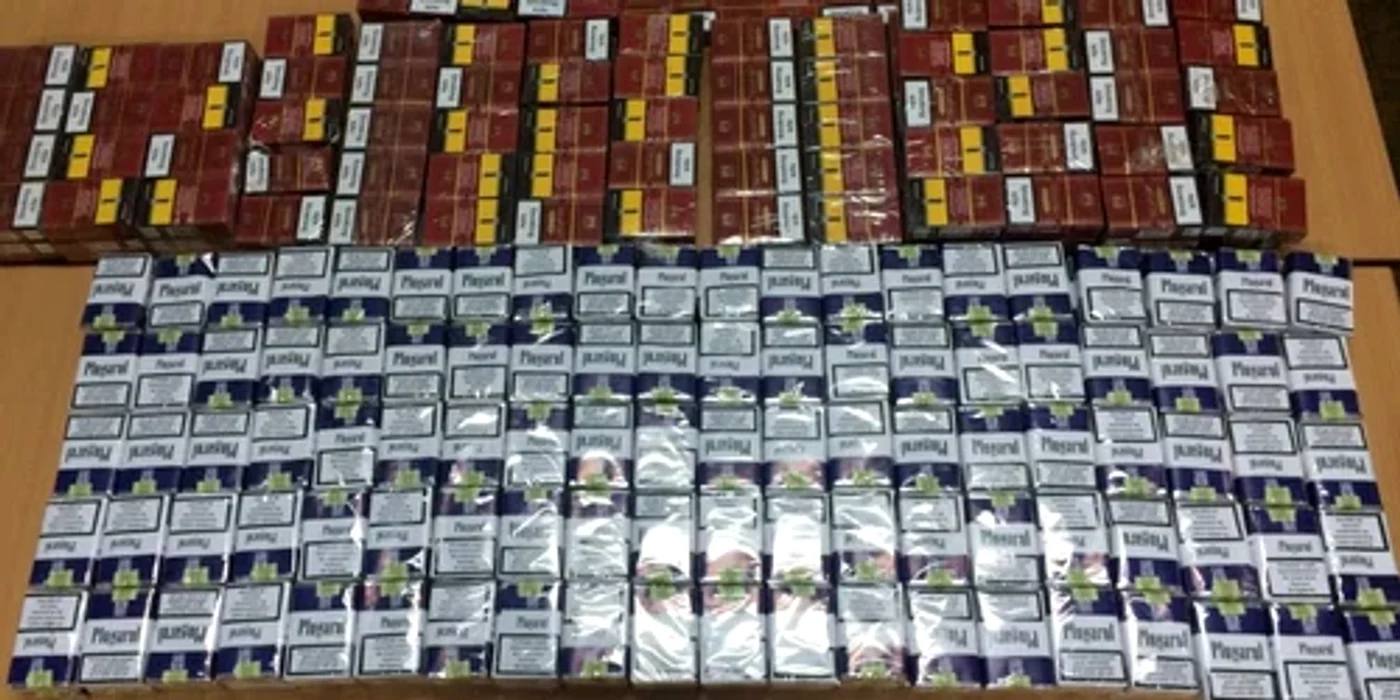 Țigări de contrabandă capturate la vămile românești
