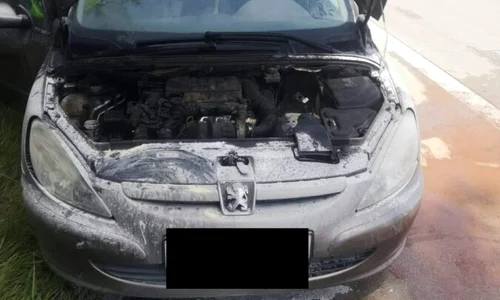 Motorul maşinii a luat foc  jpeg