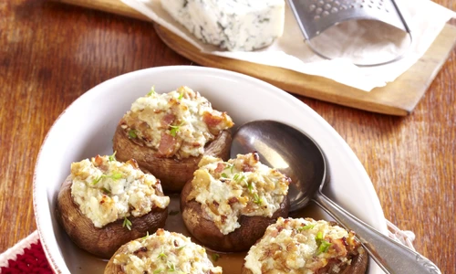 Cheese and ham stuffed portobello mushroom jpeg
