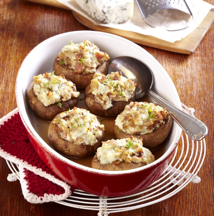 Cheese and ham stuffed portobello mushroom jpeg