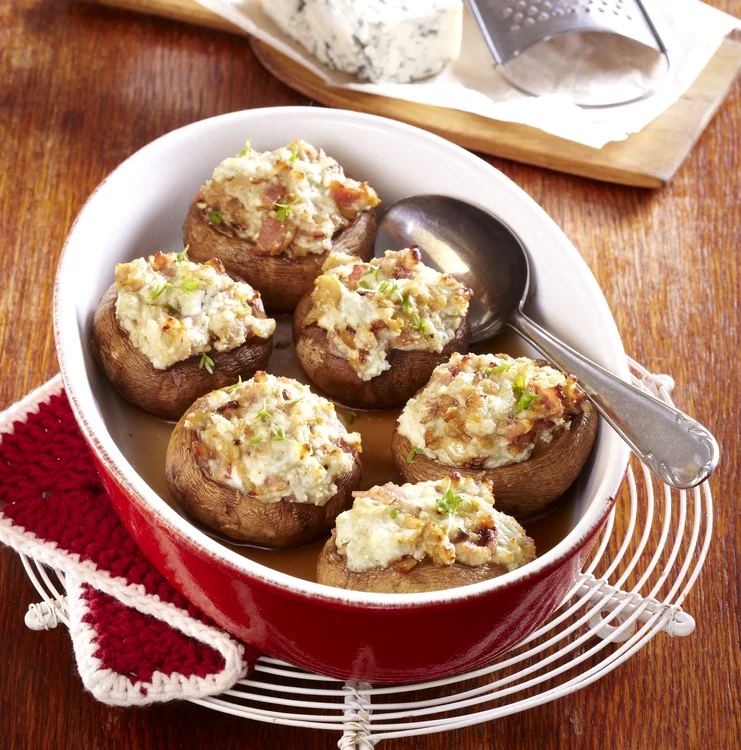 Cheese and ham stuffed portobello mushroom jpeg