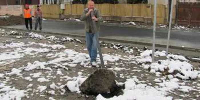 Călin Cioban a scos o parte din stâlpii