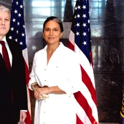 Cătălin Predoiu si Tulsi Gabbard in SUA FOTO Facebook