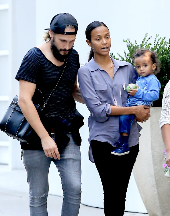 Exclusive Zoe Saldana & Marco Perego Out In Beverly Hills jpeg