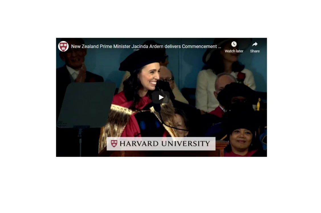 NZ PM Jacinda rdern - Harvard Commencement 2022 (sursa foto: Harvard Gazette)