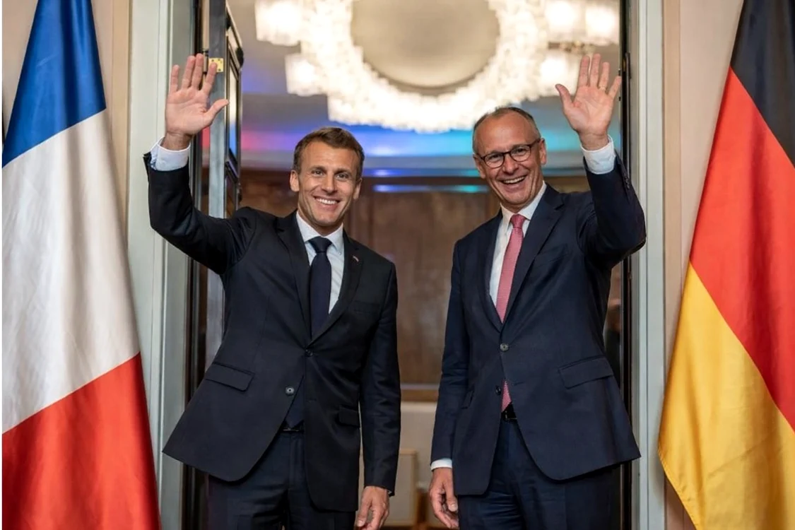 E. Macron şi F. Merz ar putea spune adio proiectului comun. FOTO: captură video